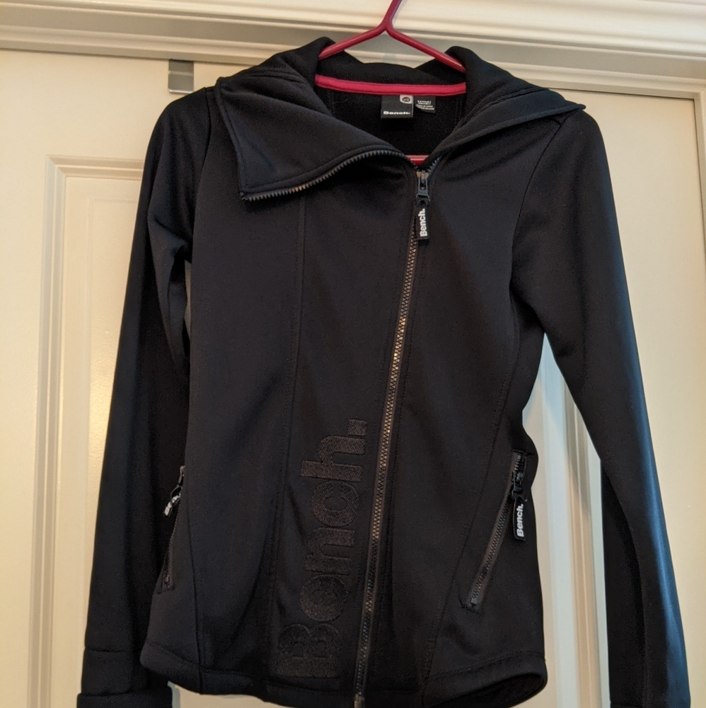 Women’s XS Bench brand black zip up jacket.